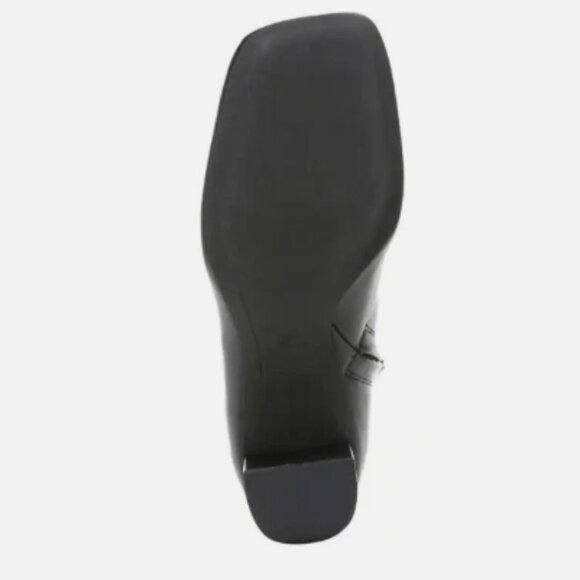 Sarto by Franco Sarto A-Binnie Black Leather Black Heel Booties 9 (Like New) - Picture 2 of 8